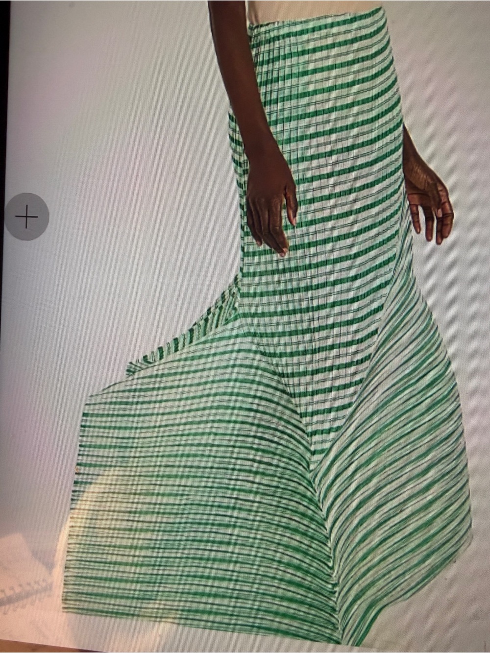 Issey Miyake NWT  Generic Stripes Machine Pleats Maxi Skirt